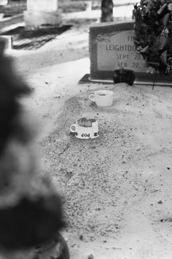 Grave with large coffee cup at Macedonia Cemetery - Baker County, Florida