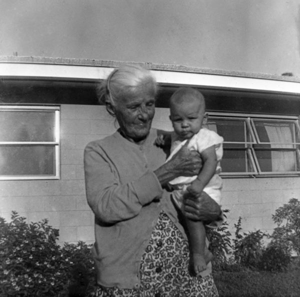 Nancy Gainey Gainey with grandchild circa 1950s