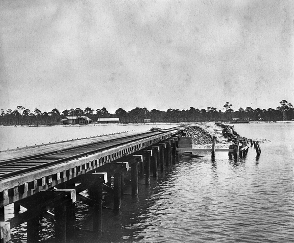 Railroad bridge across the Ochlockonee Bay - Franklin County, Florida