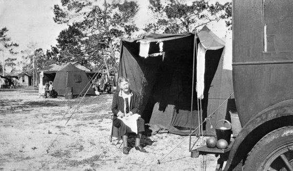 Mrs. Emily H.C. Wright at Midway Camp - Melbourne