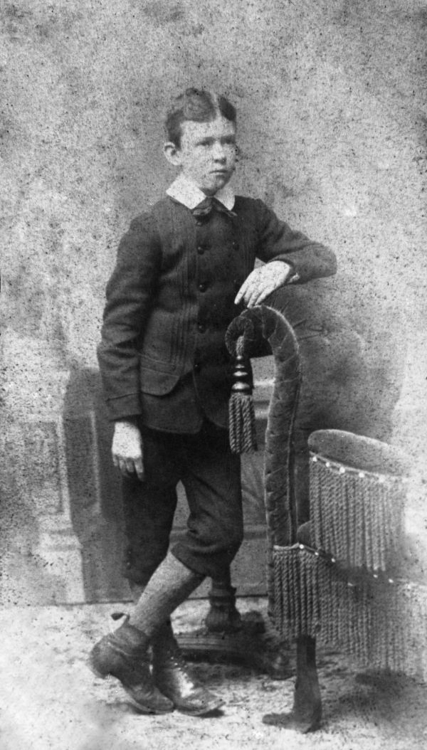 Boy posing in studio