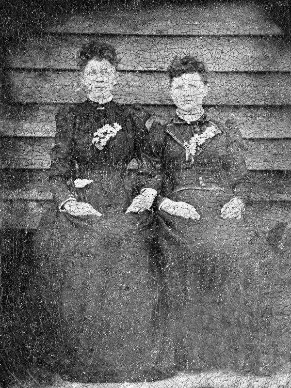 Two unidentified young women