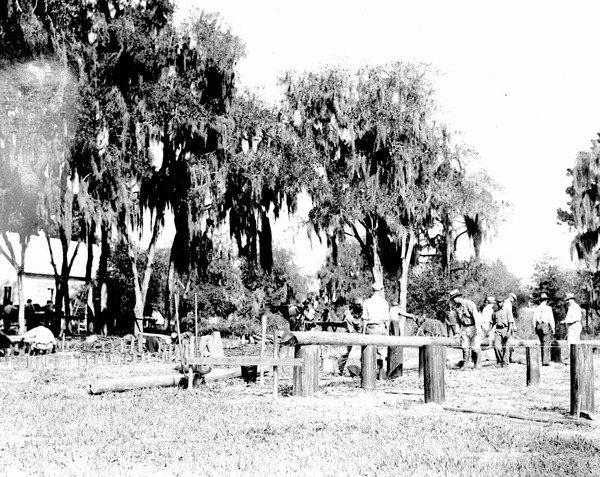 Construction of recreation park lodge and walkway