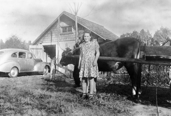 Mattiewood Boney in backyard of family home
