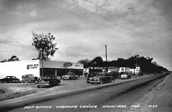 Shopping center with post office and stores - Holly Hill, Florida