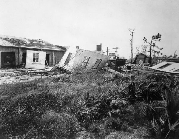 Wreckage from hurricane of 1926.