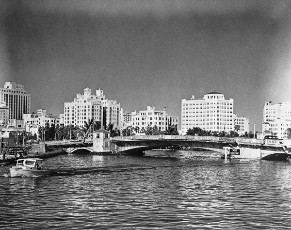 Miami River canal after 1926 hurricane.