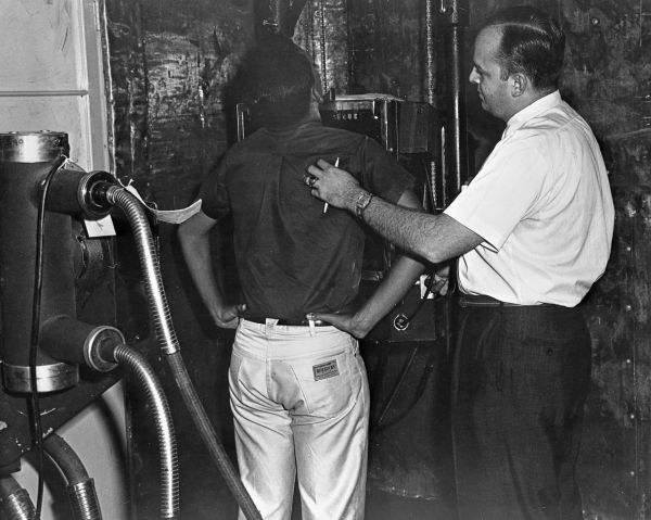 Cuban refugee being X-rayed - Miami, Florida