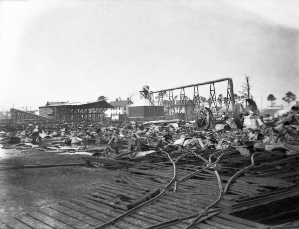 Sawmill after an explosion