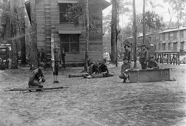 First aid training - Camp Joseph E. Johnston