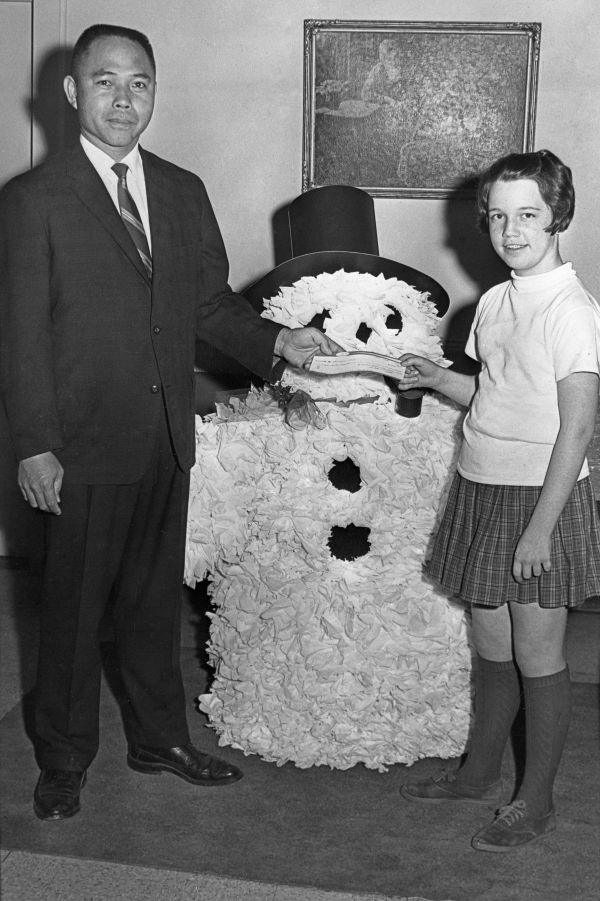 Charles T. Ozaki with unidentified young girl