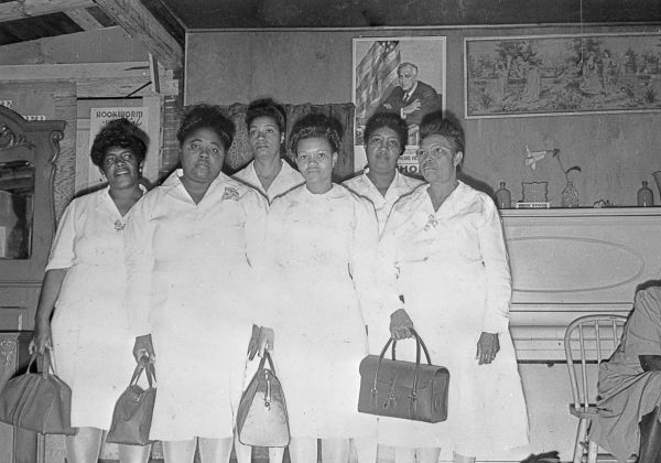 Midwives posing for photograph