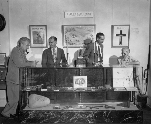Florida Park Service exhibit on excavation of a mission site