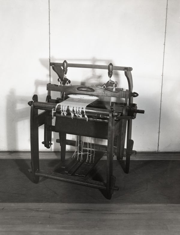 Weaving on a small loom at the WPA's Camp Roosevelt - Ocala, Florida