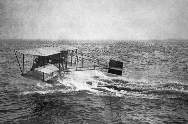 Early Curtiss Pusher - Naval Air Station Pensacola.