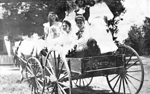 Young women's doll party group in a wagonQuincy, Florida
