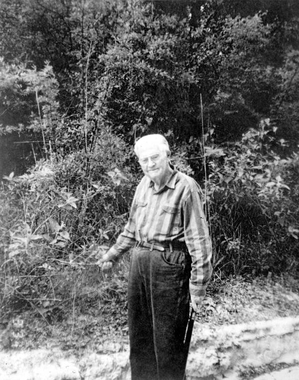 Vernon Thomas standing on the Wakulla-Arran Road - Wakulla County, Florida