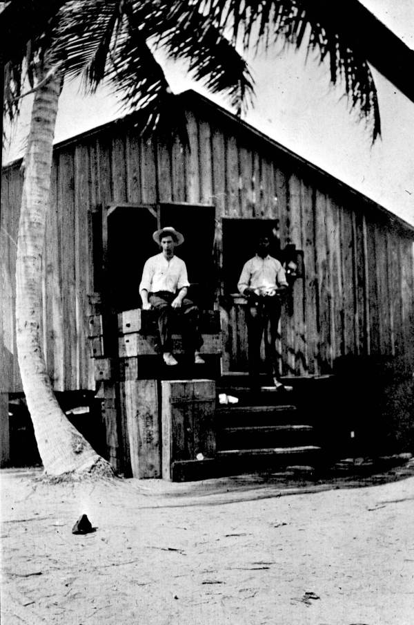 Construction crew members at camp - Long Key, Florida