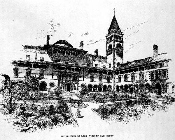 Main court at the Ponce de Leon Hotel - St. Augustine, Florida