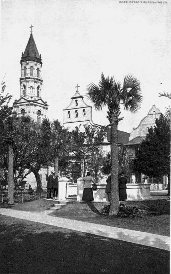 Cathedral, from plaza, St. Augustine, Fla.