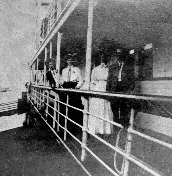Passengers on board the largest steamer that sails out of Jacksonville