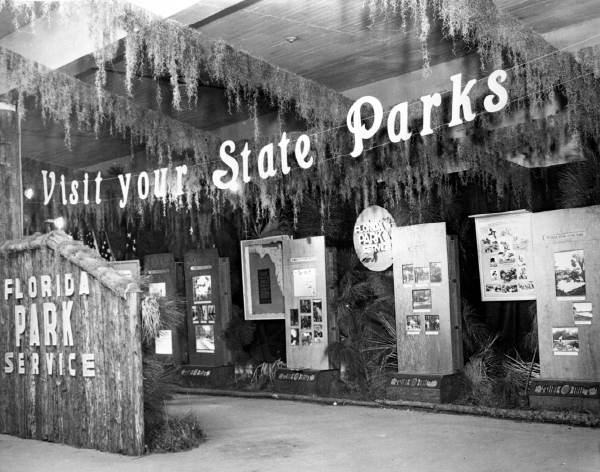 "Visit your State Parks" display