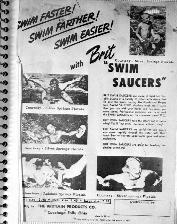 Advertisement for Swim Saucers