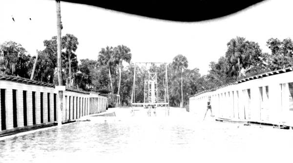Pool and changing rooms at a spring fed pool