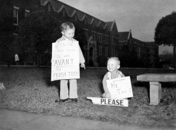 Tommy and Billy Ervin campaigning for Eugenia Avant.