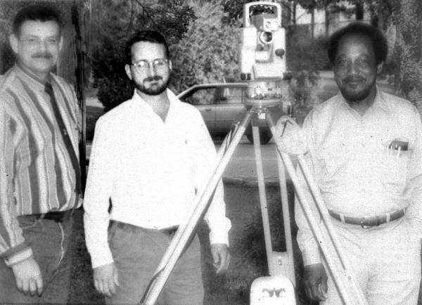 Tallahassee city surveyors in the field - Tallahassee, Florida.