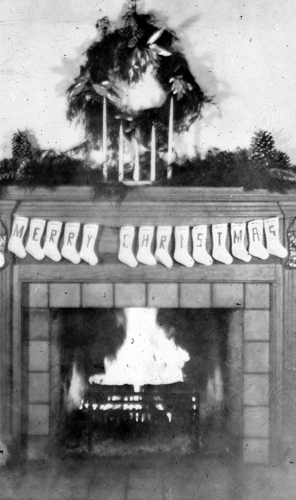 Christmas decorations on the mantel - Tallahassee, Florida