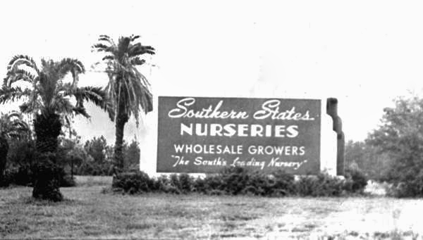 Sign for Southern States Nurseries - Baker County, Florida