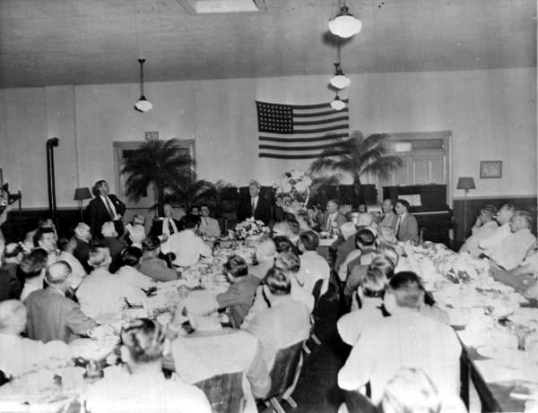 Albert Bragdon being honored at the 25th anniversary of Crescent Drug Store - Leesburg, Florida