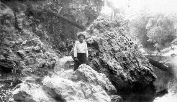Weathered Glendon limestone along the Alapaha River