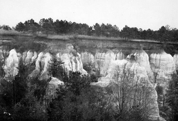 Upper cretaceous sand in road cut - 3.1 miles south of Cusseta, Georgia