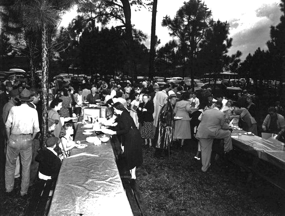 Attendees at public dedication of Clarke Road in Panacea
