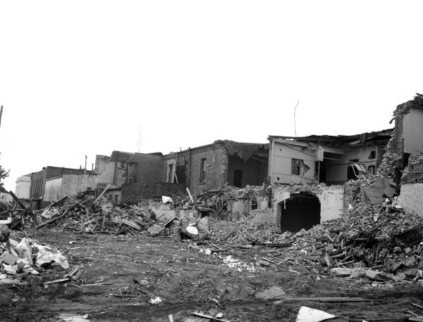 Demolition of buildings between Pensacola and Jefferson Streets