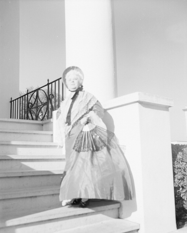 Tallahassee Women's Club member in costume at the First Presbyterian Church