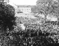 Crowd gathered to watch inauguration of Dan McCarty as Governor.