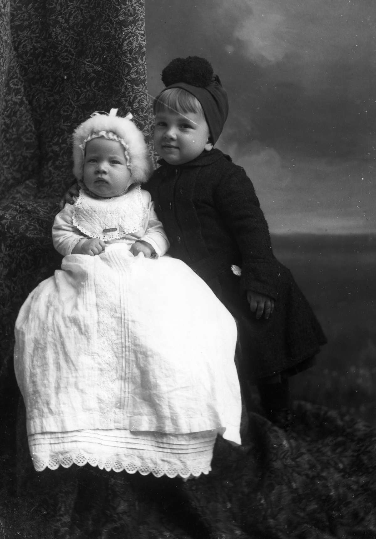 Two young children.