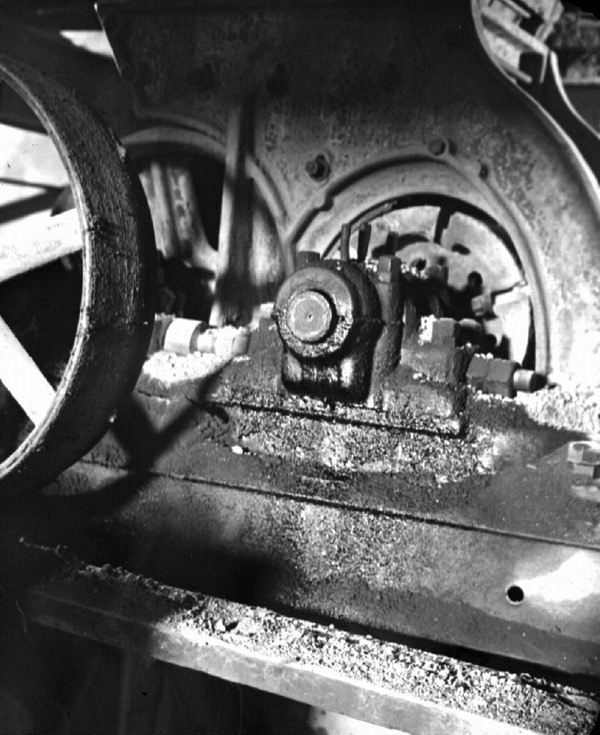 Close-up of granulator