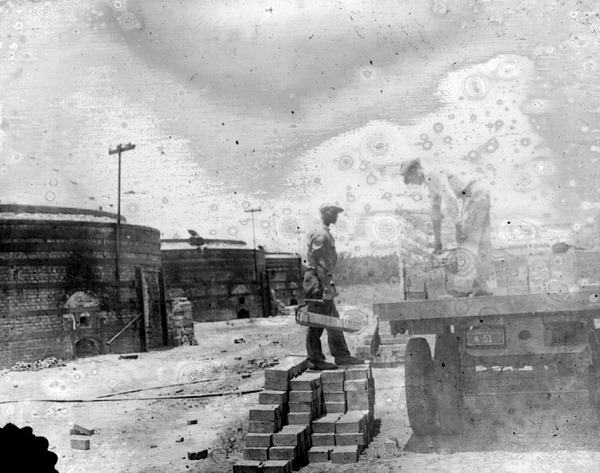 Loading finished brick on truck