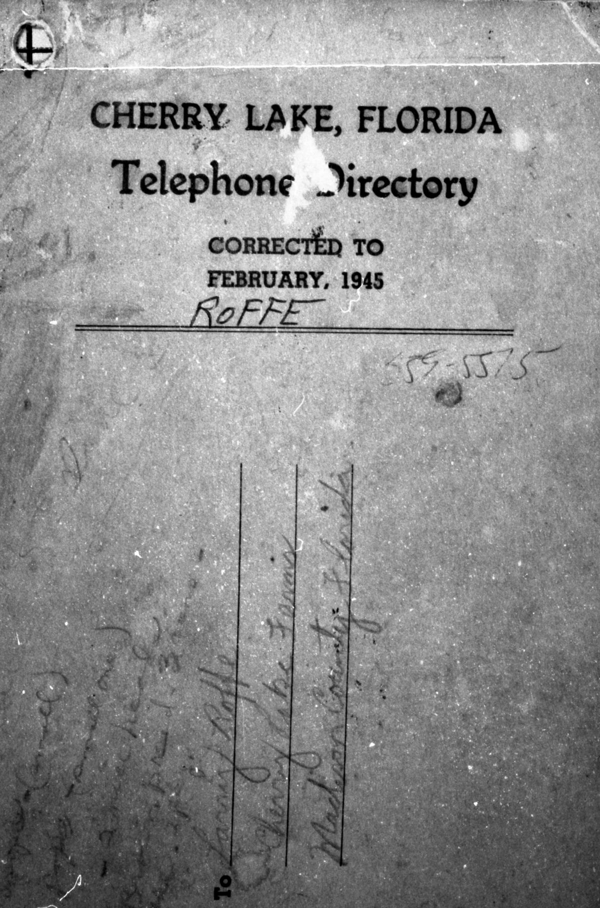 Page from the Cherry Lake telephone directory