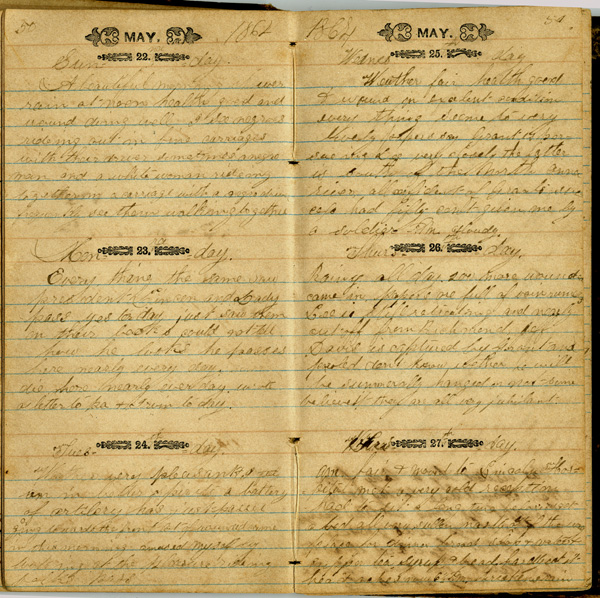 Wilber Wightman Gramling Diary, 1864-1865