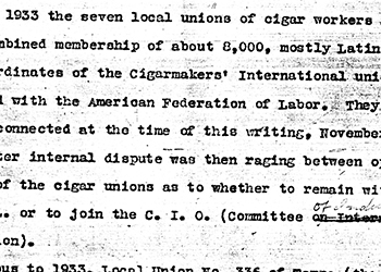 Cigarmaker&rsquo;s Union Dispute in Tampa