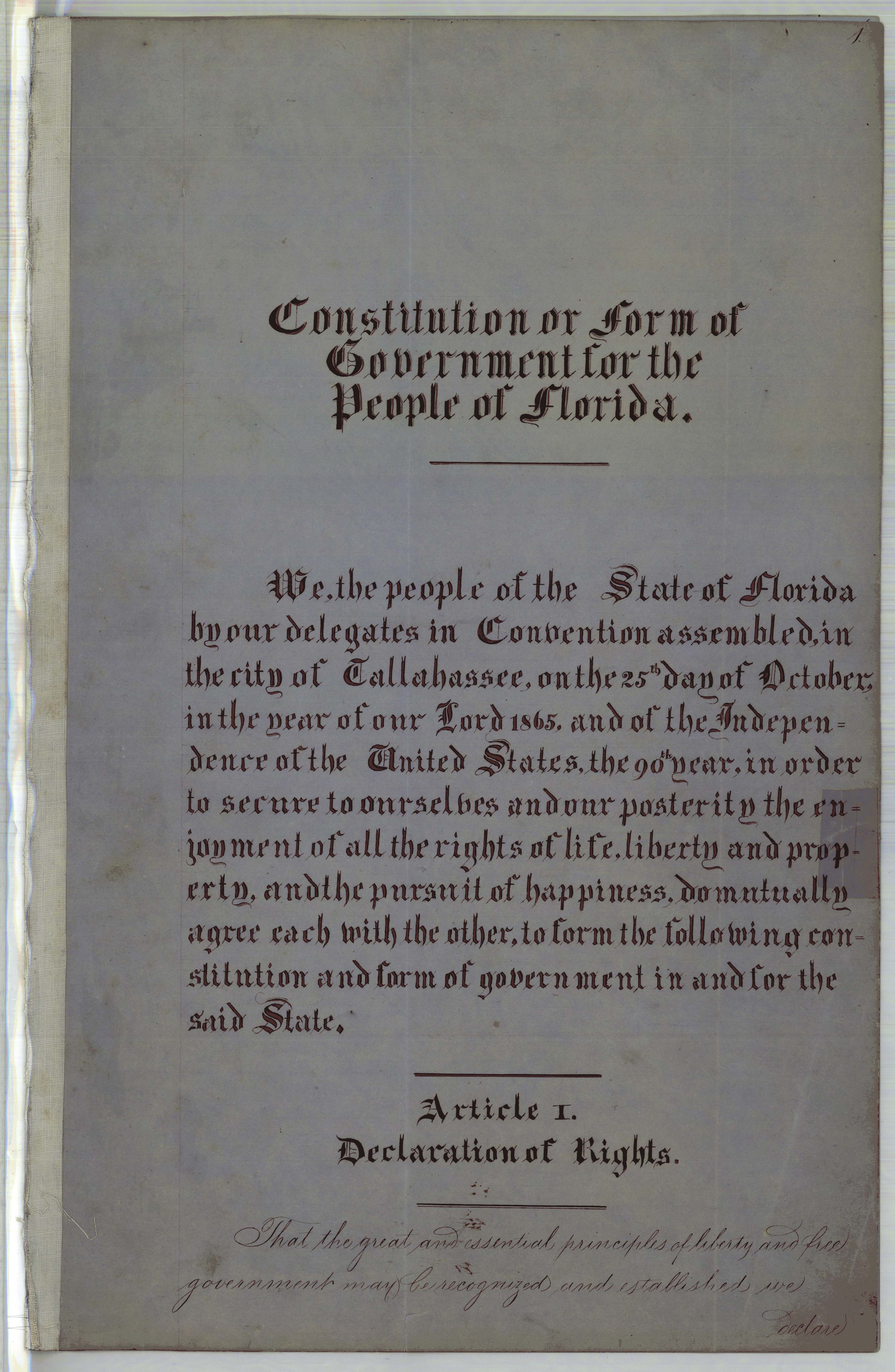 Constitution of 1865