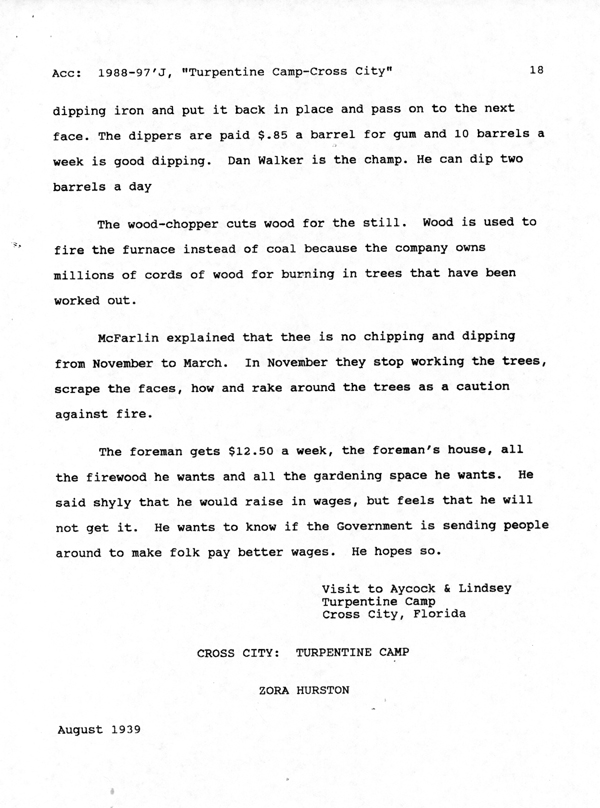 View entire document Turpentine Camp – Cross City