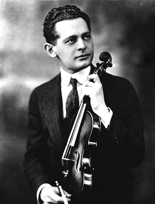 George Orner posing with his violin