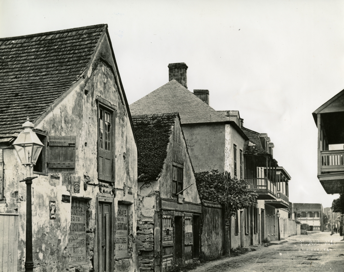 Looking south on Charlotte Street in St. Augustine, Florida.
