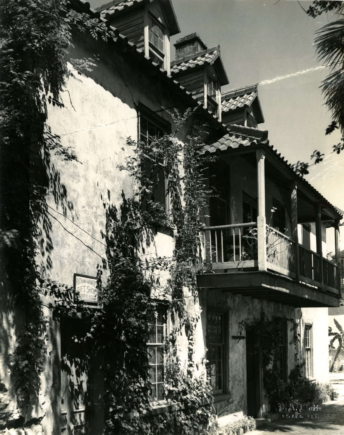 Historic Fatio House in St. Augustine, Florida.